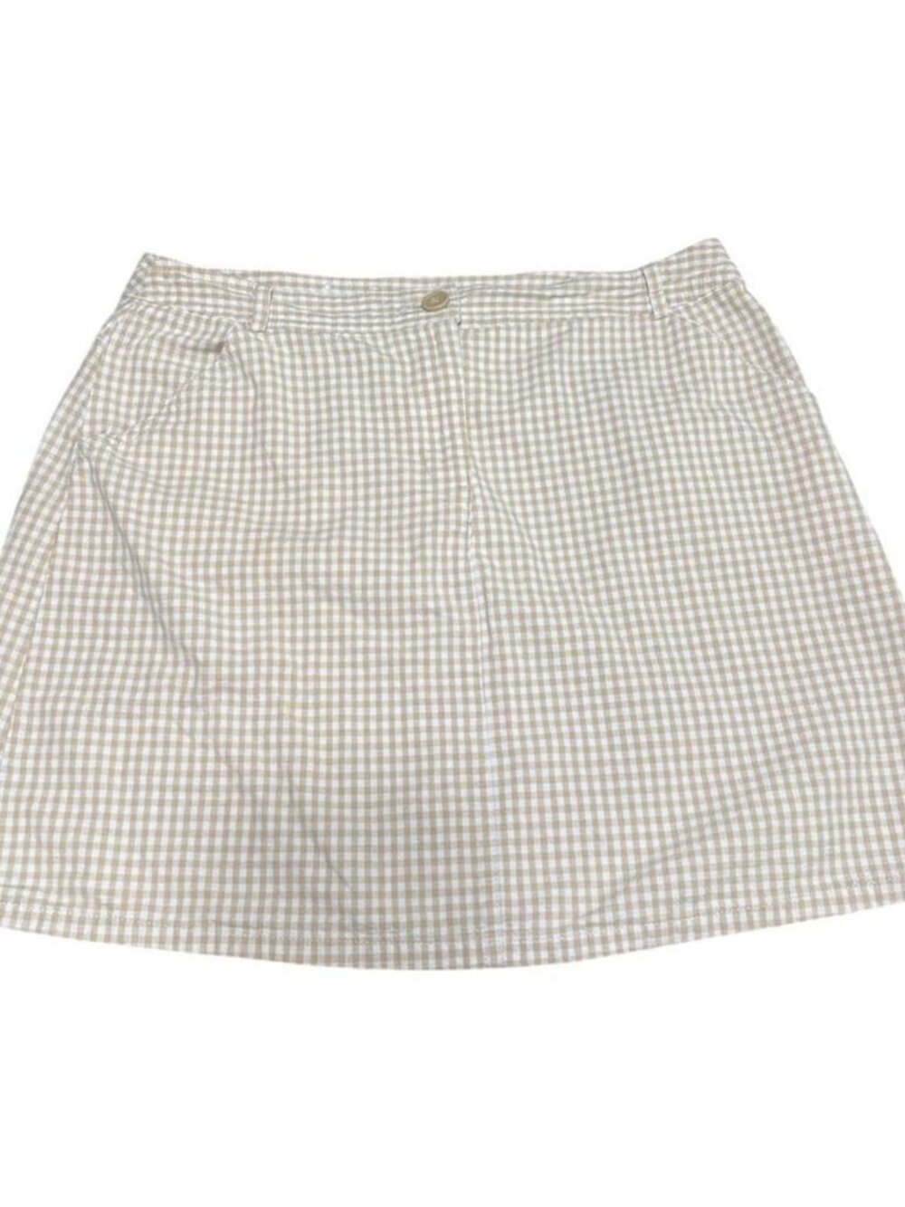Gingham Mini Skirt‎ With Pockets Size 8